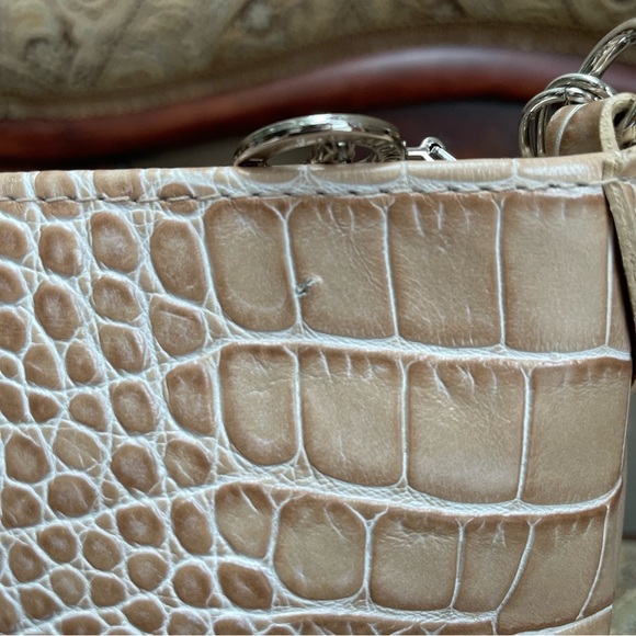 Longchamp Small Alligator Croc Embossed Chain Link Strap Roseau Shoulder Bag - Picture 6 of 16